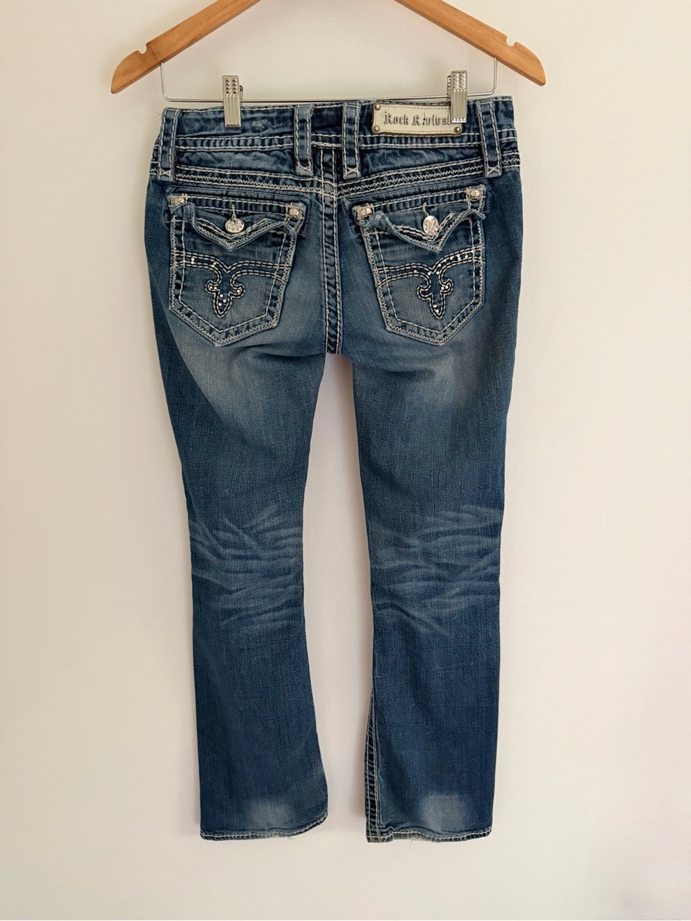 Rock Revival Size 27 Low Rise Shelly Bootcut Jeans Rhinestone Y2K Western